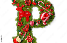 Christmas Alphabet Letter P Stock Photo | Adobe Stock pertaining to Christmas Alphabet Letter P