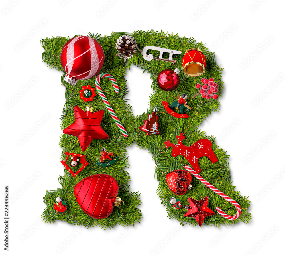 Christmas Alphabet Letter R Stock Photo | Adobe Stock in Christmas Alphabet Letter R