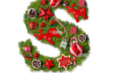 Christmas Alphabet Letter S Isolated On White Stock Photo - Alamy intended for Christmas Alphabet Letters S