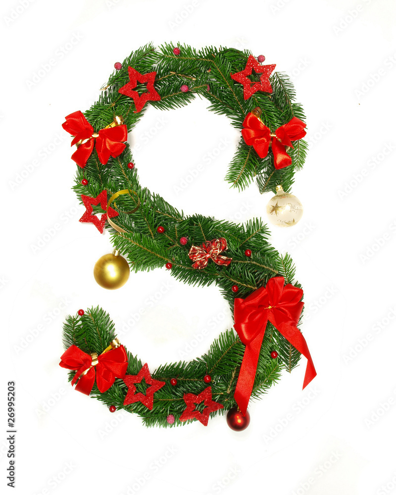 Christmas Alphabet Letter &amp;quot;S&amp;quot; Stock-Foto | Adobe Stock with Christmas Alphabet Letters S