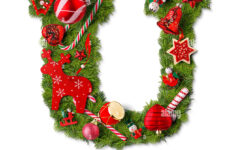 Christmas Alphabet Letter U Isolated On White Stock Photo - Alamy with Christmas Alphabet Letter U