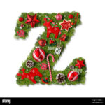 Christmas Alphabet Letter Z Isolated On White Stock Photo   Alamy Inside Christmas Alphabet Letter Z