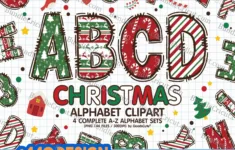 Christmas Alphabet Letters, Individual Christmas Alphabet Letters intended for Free Printable Christmas Alphabet Letters