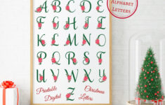 Christmas Alphabet Letters Png Clipart Floral Watercolor throughout Christmas Alphabet Letters Png