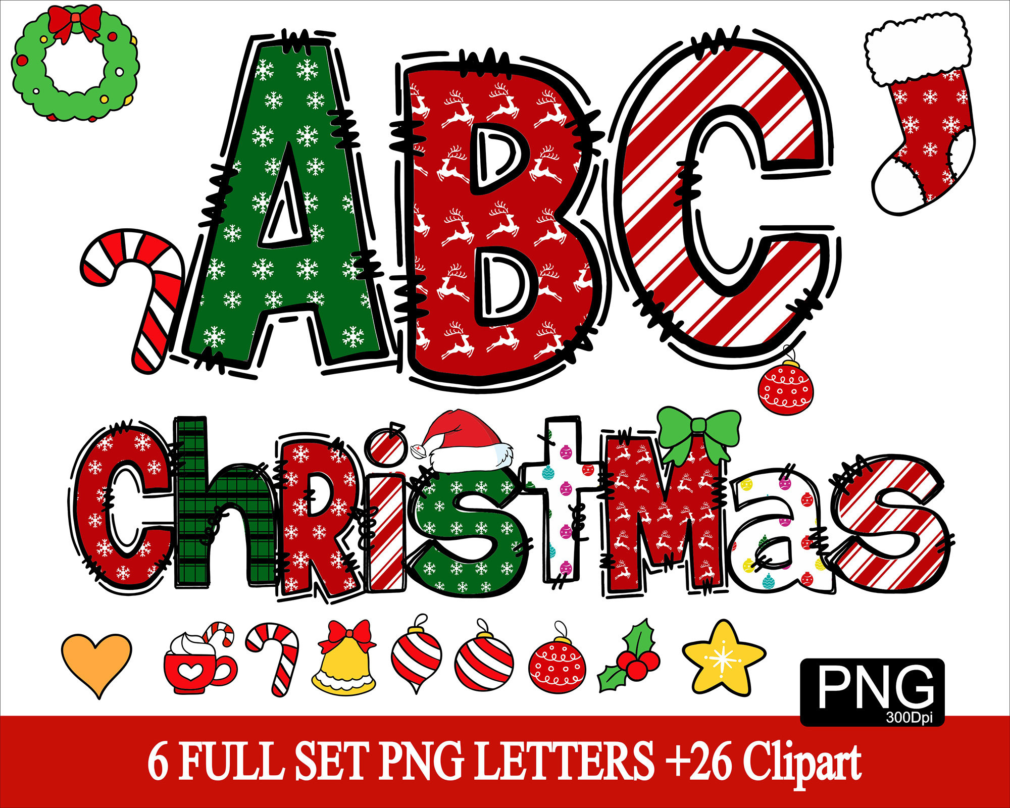 Christmas Alphabet Png Christmas Letters Numbers Clipart Santa in Christmas Alphabet Letters Png