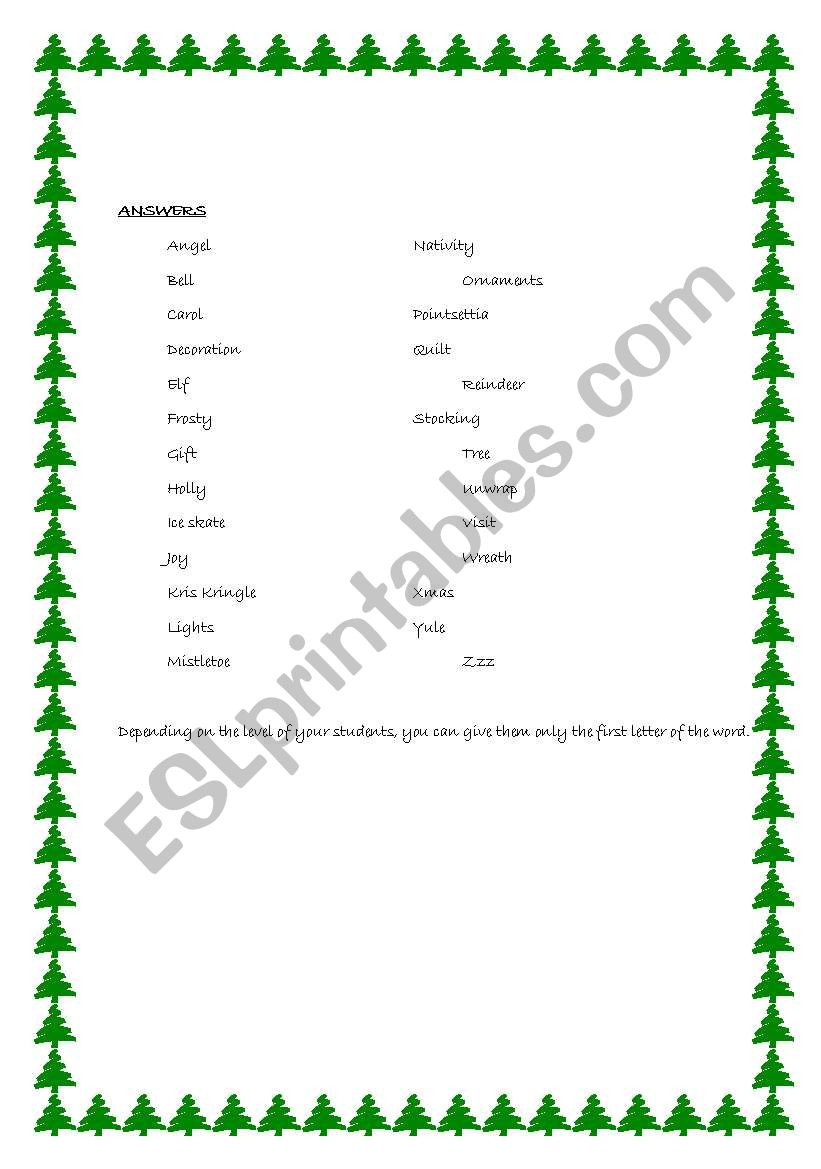 Christmas Alphabet Quiz - Esl Worksheetmarierose throughout Christmas Alphabet Quiz