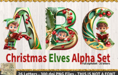 Christmas Alphabet Set, 3D Alphabet, Christmas Elves Alphas with regard to Christmas Elf Alphabet Letters