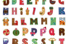 Christmas Alphabet Stickers 10Pcs - Habico with Christmas Alphabet Stickers