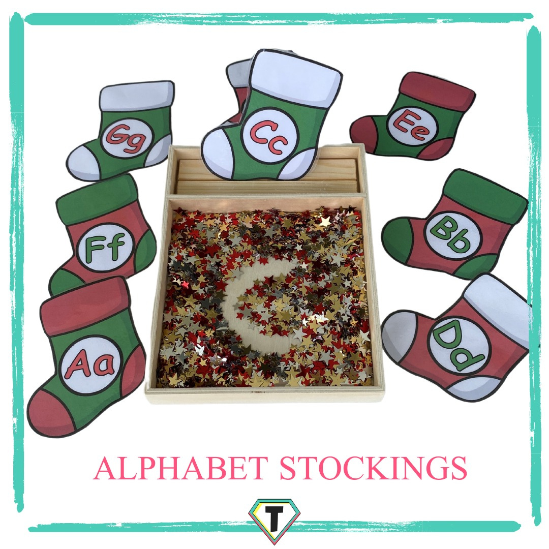 Christmas Alphabet Stockings - The Teacher Hero for Christmas Alphabet Stockings