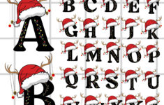 Christmas Alphabet Svg Bundle, A-Z Letters Svg For Cricut with Christmas Alphabet Stencils