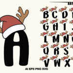 Christmas Alphabet Svg Bundle, Christmas A Z Letters Svg Inside Christmas Alphabet Letter Templates