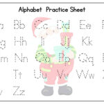 Christmas Alphabet Tracing Worksheets   Kids Activity Zone Inside Christmas Alphabet Worksheet Kindergarten