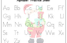 Christmas Alphabet Tracing Worksheets - Kids Activity Zone intended for Free Christmas Alphabet Printables