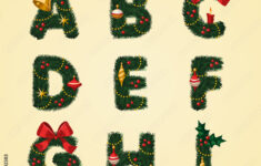 Christmas Alphabet. Vector Illustration. Stock-Vektorgrafik throughout Christmas Alphabet Vector