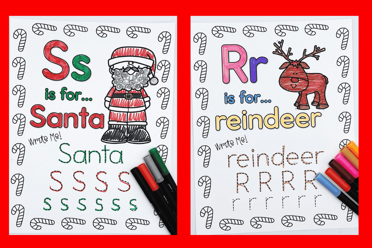 Christmas Alphabet Worksheets (26 Free Pages) in Christmas Alphabet Writing