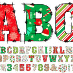 Christmas Clipart Alphabet Png, Wrapping Paper Alphabet, Doodle With Clipart Christmas Alphabet Letters