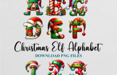 Christmas Elf Alphabet Letters Cliparts Sublimation Png Dtf Design regarding Christmas Elf Alphabet Letters