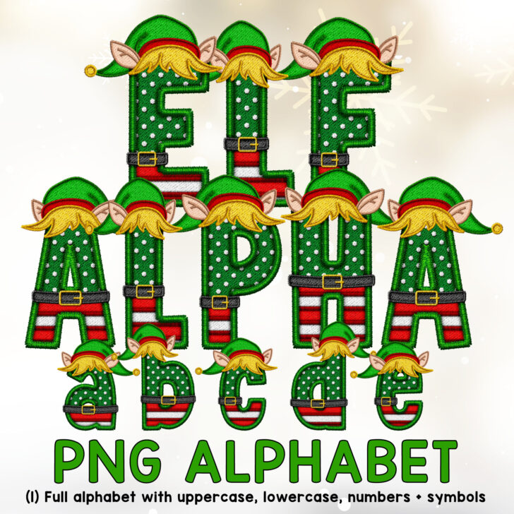 Christmas Elf Alphabet Letters