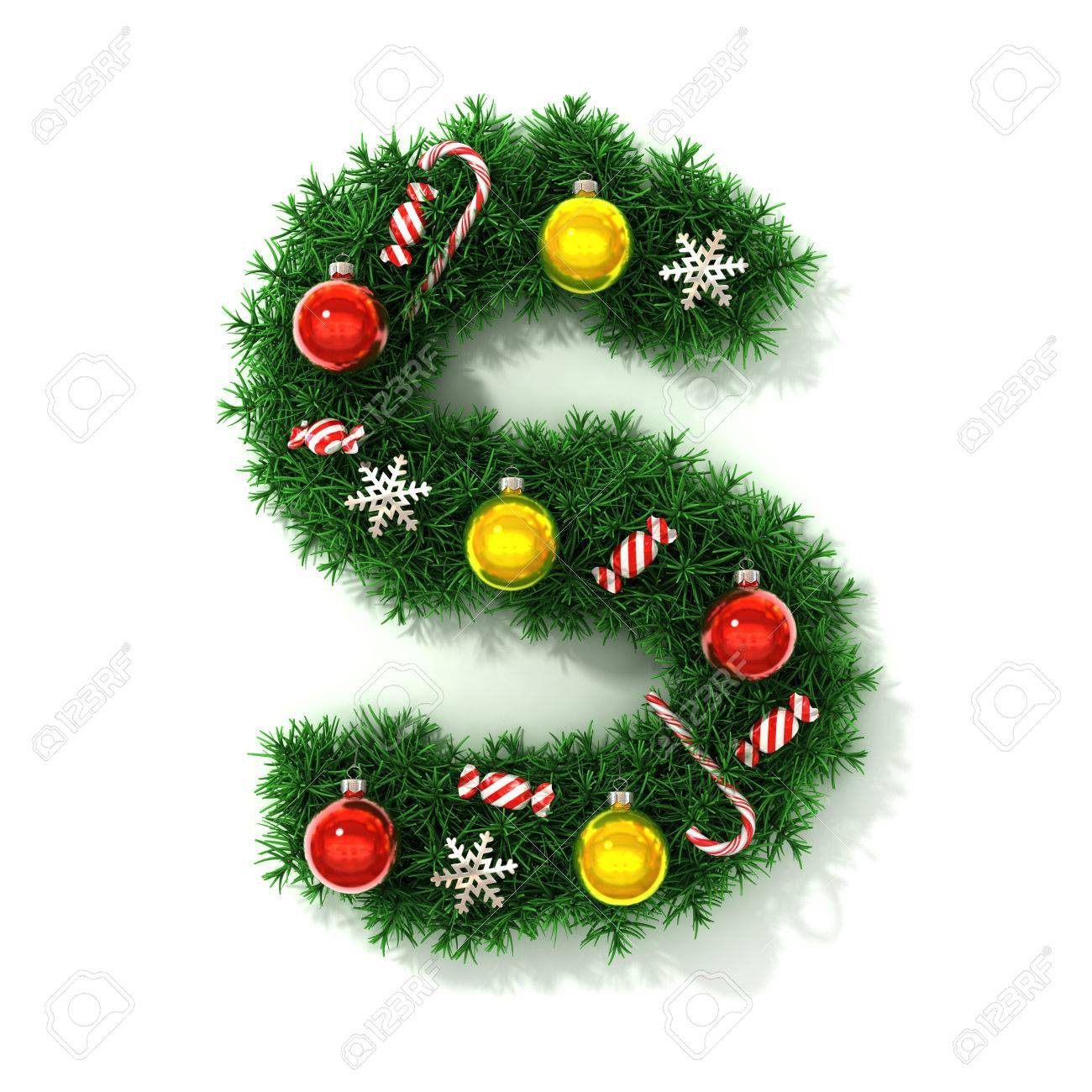 Christmas Font Letter S Stock Photo, Picture And Royalty Free regarding Christmas Alphabet Letters S