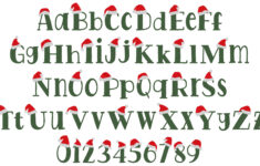 Christmas Font With Santa Hat Alphabet Machine Embroidery Designs regarding Machine Embroidery Christmas Alphabet