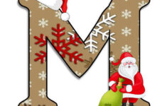 Christmas Letter M Decoration with Christmas Alphabet Letter M
