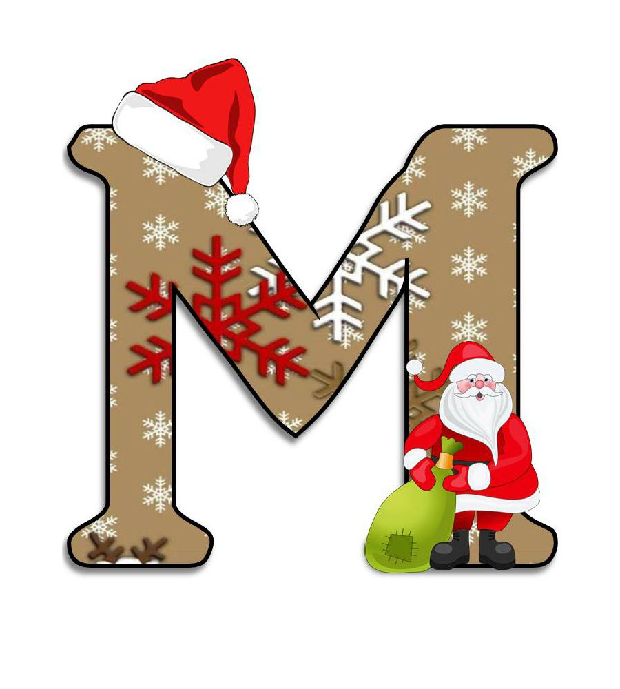 Christmas Letter M Decoration with Christmas Alphabet Letter M