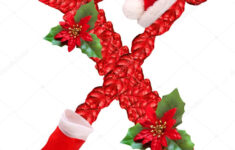 Christmas Letter X With Santa Claus Cap. — Stock Photo © Vladvitek throughout Christmas Alphabet Letter X