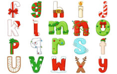 Christmas Lowercase Letters Clipart Bundle - Friendlystock for Christmas Related Alphabet