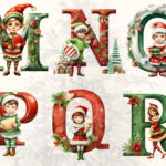 Christmas Png Christmas Elves Alphabet Png Decorative Letters Inside Christmas Elf Alphabet Letters