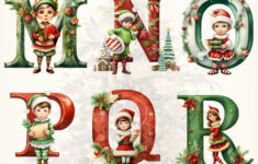 Christmas Png Christmas Elves Alphabet Png Decorative Letters inside Christmas Elf Alphabet Letters
