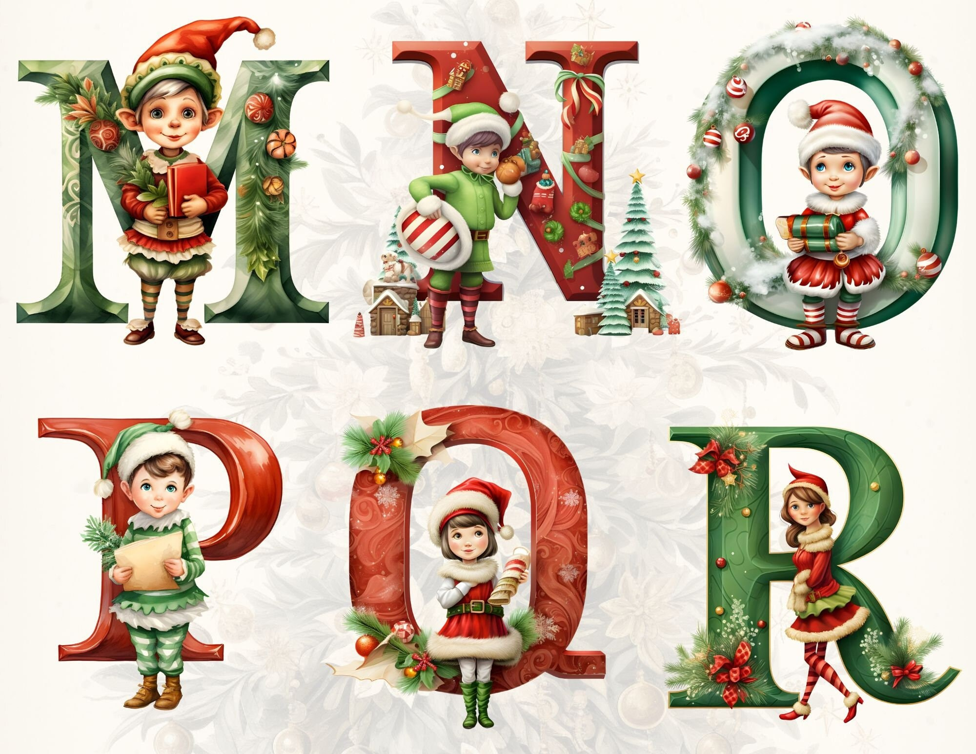 Christmas Png Christmas Elves Alphabet Png Decorative Letters inside Christmas Elf Alphabet Letters