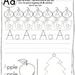 Christmas Themed Abc Pracitce Worksheetsteach Simple With Christmas Alphabet Worksheets For Kindergarten