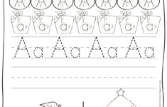 Christmas Themed Abc Pracitce Worksheetsteach Simple with Christmas Alphabet Worksheets For Kindergarten