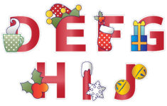 Christmas Things - Alphabet Stickers A-M |D-1236358 with Christmas Alphabet Stickers