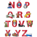 Christmas Things   Alphabet Stickers N Z |D 1236360 Throughout Christmas Alphabet Stickers