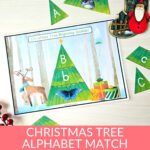 Christmas Tree Alphabet Matching Activity, Holiday Tree Abc In Christmas Tree Alphabet Match