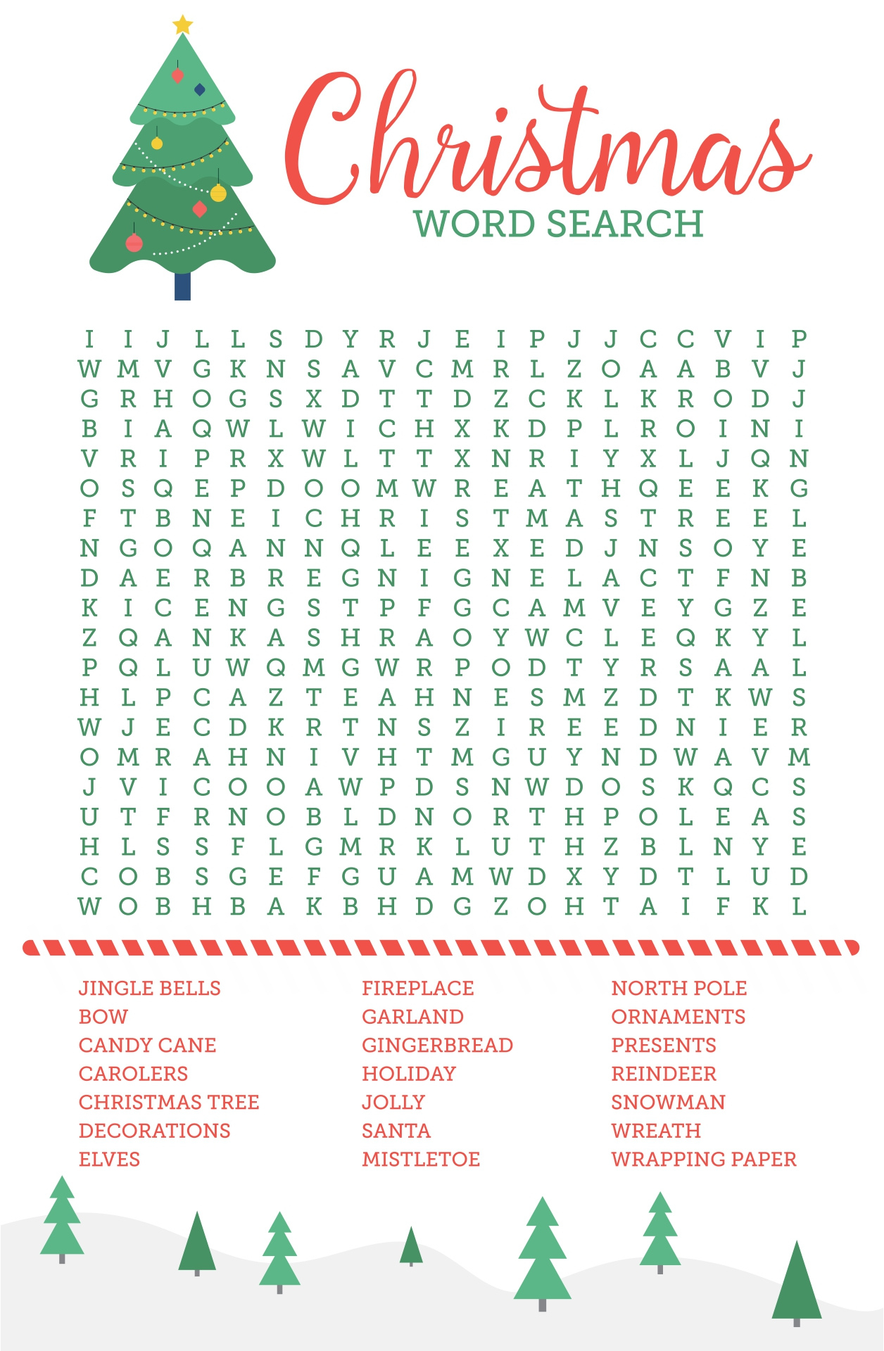 Christmas Word Search - 15 Free Pdf Printables | Printablee with regard to Christmas Alphabet Soup