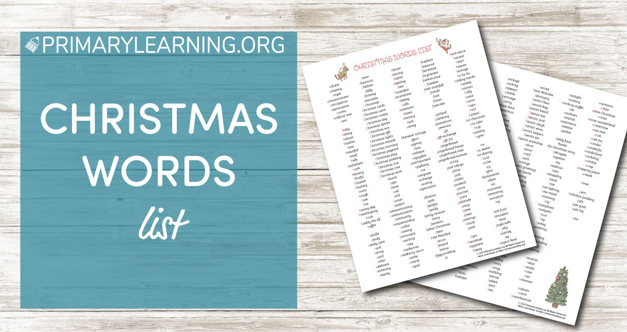 Christmas Words List From A To Z | Primarylearning for Christmas Related Alphabet