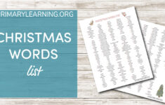 Christmas Words List From A To Z | Primarylearning for Christmas Words With the Alphabet