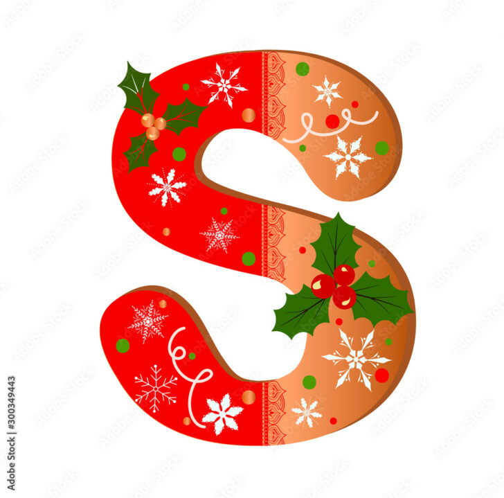 Christmas Alphabet Letters S