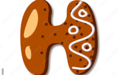 Cute Letter H In Form Of Cookies. Glazed Christmas Food inside Christmas Food Alphabet
