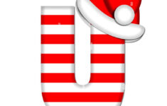 Der Buchstabe U Im Alphabet-Set „Christmas Candy Cane“ Ist Rot for Christmas Alphabet Letter U