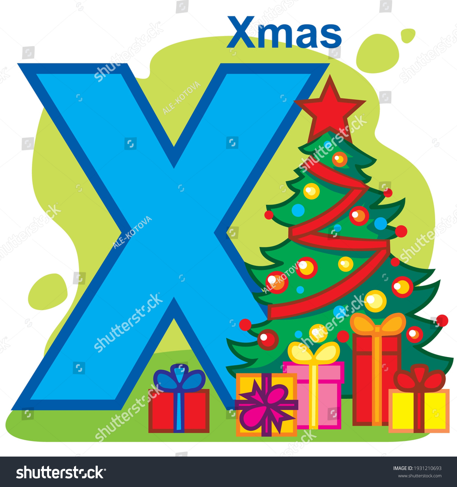 English Alphabet Letter X Christmas Stock Vector (Royalty Free inside Christmas Alphabet Letter X