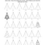 Free Christmas Alphabet Printable Worksheets For Preschool Regarding Christmas Alphabet Tracing