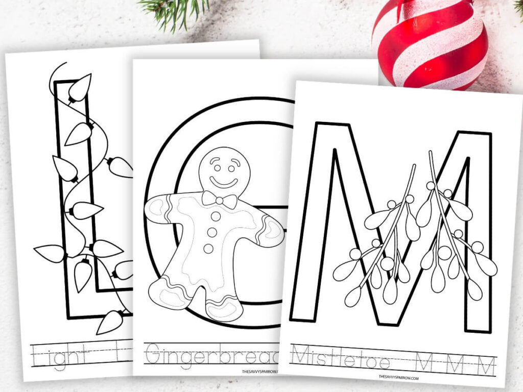 Free Printable Christmas Alphabet Coloring Pages For Preschoolers inside Free Christmas Alphabet Printables