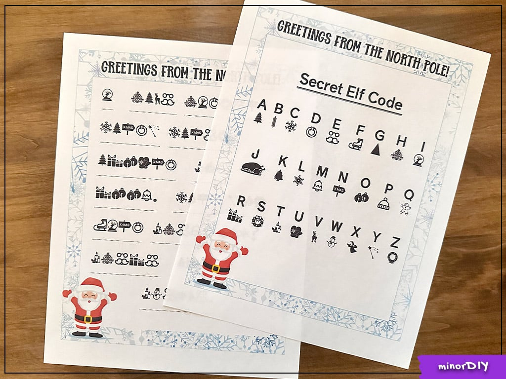 Free Printable Elf On The Shelf Secret Message » Minordiy for Secret Christmas Message Alphabet