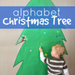 Giant Alphabet Tree For Toddlers And Preschoolers   Toddler Approved Inside Christmas Alphabet Tree