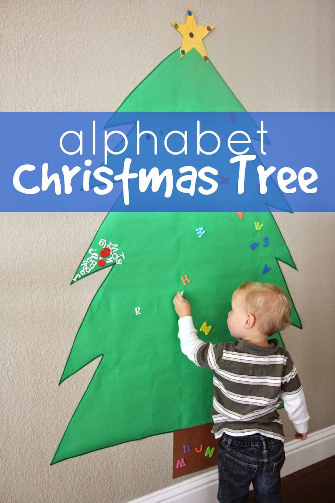 Giant Alphabet Tree For Toddlers And Preschoolers - Toddler Approved inside Christmas Alphabet Tree