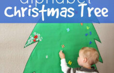 Giant Alphabet Tree For Toddlers And Preschoolers - Toddler Approved intended for Christmas Alphabet Ideas