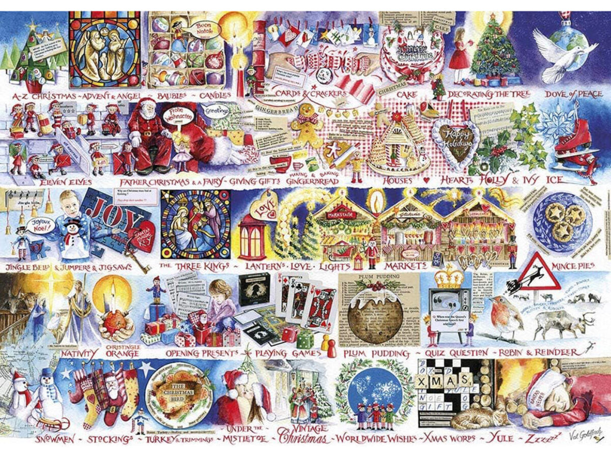 Gibsons - Christmas Alphabet 1000 Piece Puzzle within Gibsons Christmas Alphabet Jigsaw